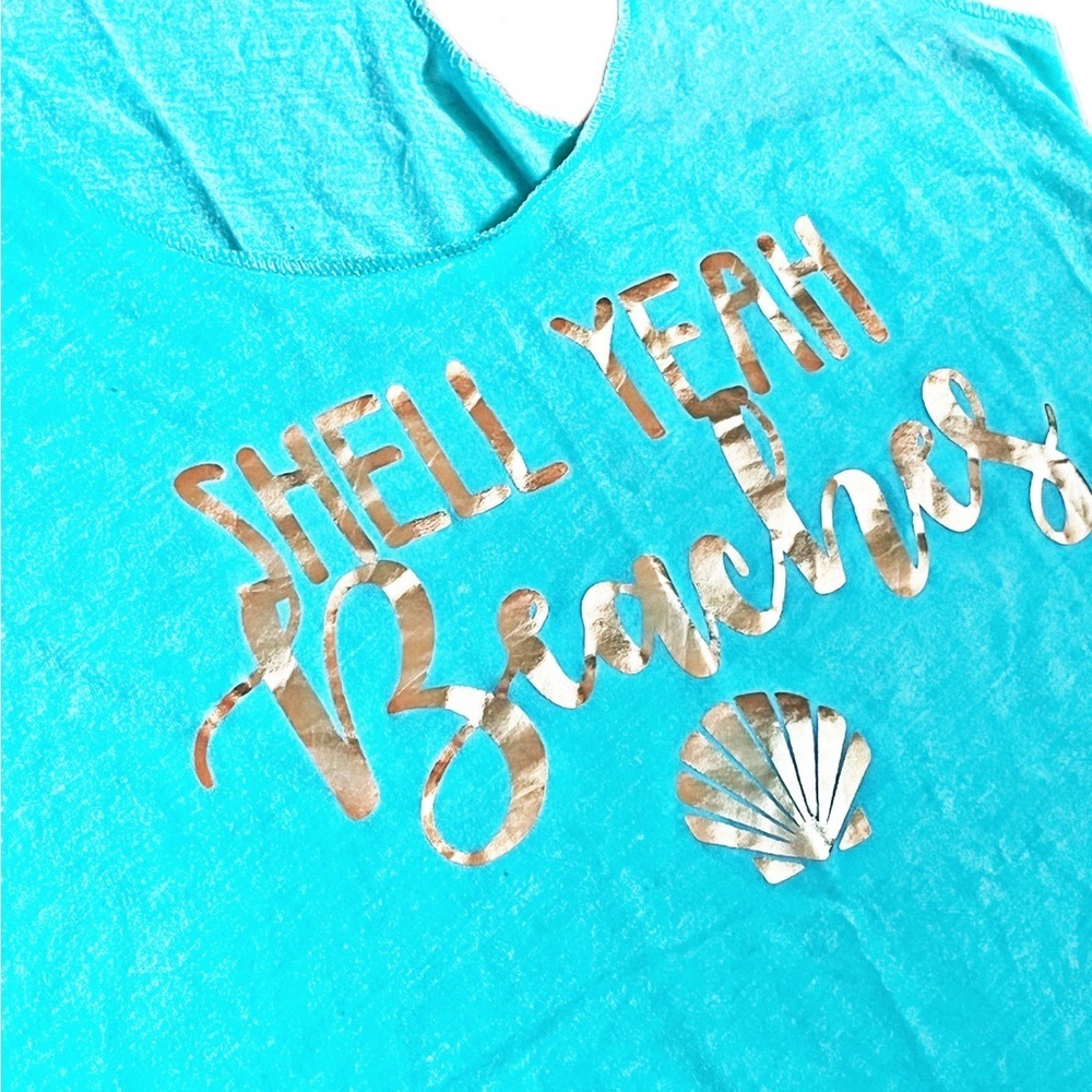 Shell Yeah Beaches" tank top - Picture 3 of 5